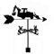Windfahne Wetterfahne Hof Schmiedeeisen Wetterfahne Windrichtungsanzeige Edelstahl korrosionsbeständig Wetterhahn Messwerkzeug mit Halterung 35 x 50 cm (E
