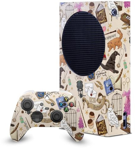 Head Case Designs Sous Licence Officielle Harry Potter Motif De Poudlard Graphiques Enveloppement De Console De Jeu Et Skins Pour Manette De Jeu Ensemble compatible avec Xbox Series S