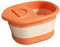 Harayaa Foldable Foot Bath Tub With Lid - Space Saving 26 Massaging Points for Soothing Tired Feet - Large Soaking Basin for Picnics (Style B Orange)