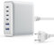 200W Chargeur USB C Multiple, 6 Ports GaN III Tech Chargeur Rapide QC+PD 65W Chargeur Laptop Adaptateur avec 4 USB-C et 2 USB-A Multiprise USB pour MacBook Pro/Air, iPad, iPhone 16/15, Samsung etc