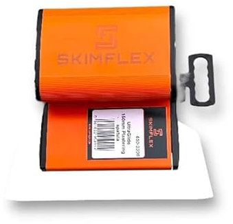 Plastering Spatula Skimming Tool – Skimflex Qik Change 6” 150mm Replaceable Blade – Compact Stainless Steel Spatula for Drywall Corners, Walls, Edges – Lightweight Decorating Tool