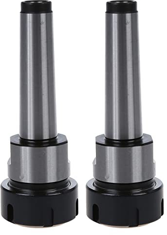 Goufride 2X ER32 MK3 M12 Spannzange Halter CNC Fraesen Drehmaschine Gerade Werkzeug Fraeswerkzeug Silber + Schwarz