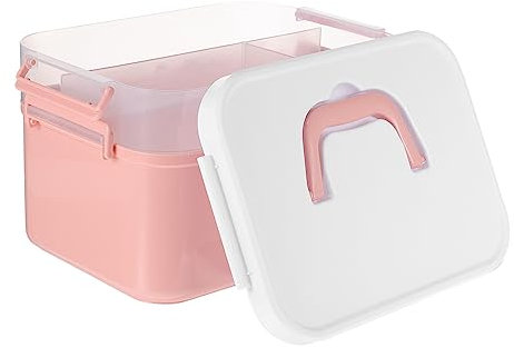 PLAFOPE Large Nail Kit Manicure Set Toolbox Pp Material Scratch-resistant Nail Art Supplies Box