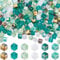 SUNNYCLUE 1 Box 300 Stück 6 Farben Quadratische Glasperlen Kristallwürfelperlen Großpackung 4mm Grün Transparent ab Farbig Plattiert Facettiert Lose Abstandslochperle Für Die Schmuckherstellung Armbä