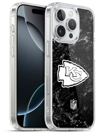 Head Case Designs Offizielle NFL Marmor Kansas City Chiefs Artwork Gelhülle [Militärischer Schutzgrad] Kompatibel Mit Apple iPhone 16 Pro Und Kompatibel Mit MagSafe