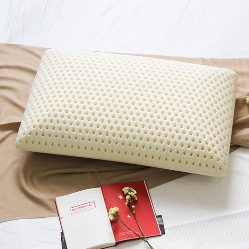 Talatex Dunlop Kissen aus 100 % Naturlatex, mittelniedrig, Pofile-Latex, festes Kissen hilft Druck-, Nacken- und Schulterschmerzen zu lindern (mittelfest, Queen (70 x 40 x 14 cm)