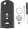 For Mazda 2 Key Fob 3 For Mazda 5 Key Fob 6 RX-8 MX-5 Key Fob 3 Buttons Car Key Fob Case Battery CR1620 Pin Removal Tool