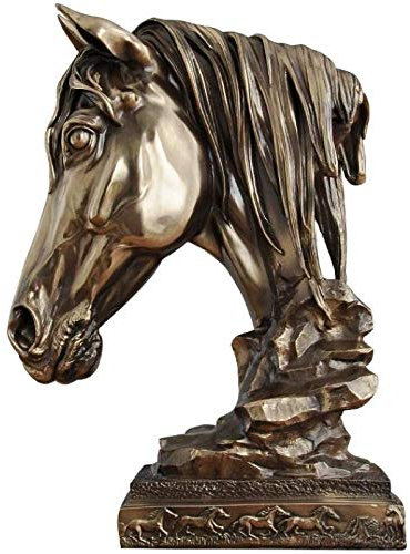 Home Decoration Skulptur Charakter Dekoration Figur Tierstatue Ornamente Statue Ornamente Skulpturen Bronze Pferdekopf Statue Pferdekunst Skulptur Abstrakte Tierfigur Kunstharz Kunsthandwerk