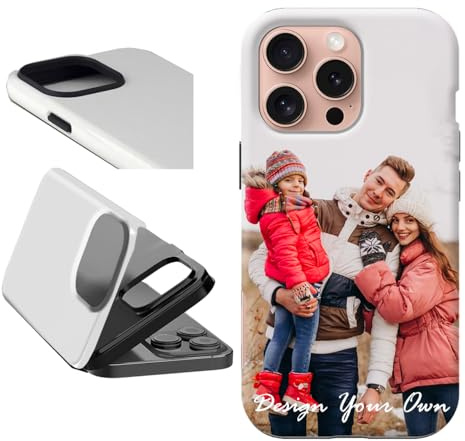 AESTHESTIFY Custom Photo Glossy Case for Apple iPhone 16 15 14 13 12 11 Pro Max,Pro,Plus,Mini,5G,XS XR X XS 8 7 SE 6s 6, Personalized Full Print Picture Beautiful Protective 2-Covers Phone Case