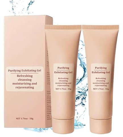 Quarxery Purifying Exfoliating Gel Brightening, Reinigendes Peeling-Gel Aufhellend, Quarxery Purifying Cream, Entferner für Dunkle, Abgestorbene Hautzellen,PeelingGel für Körper (2PC, 50G)