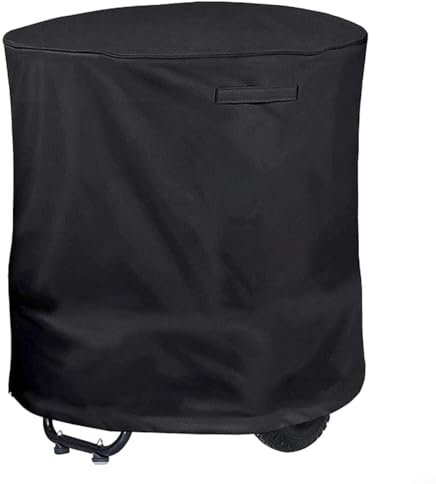 HavenDomicile Strapazierfähige Holzhäcksler Mulcher-Abdeckung, wasserdichter Schutz, 85 x 110 cm, wetterfest, 210D Oxford-Tuch für Outdoor-Elektrogeräte, schwarz, grau, beige, kaffee (schwarz)