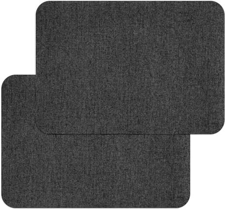Canvas Repair Patch, 2 Pcs Self-Adhesive Fabric Repair Patch, 11 X 8inch Waterproof Canvas Repair-Kit for Carpets Sofas, Tents, Car Seats, Furniture, Awnings, Lounge Chairs(COLOR:black)