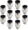 10 Pièces Connecteurs Rapides Mâles Droits, Tube 4mm OD x 1/8 BSP Filetage,Connettore Rapido Con Raccords avec Joints d'Étanchéité pour Systèmes Pneumatiques,Noir (PC4-01)