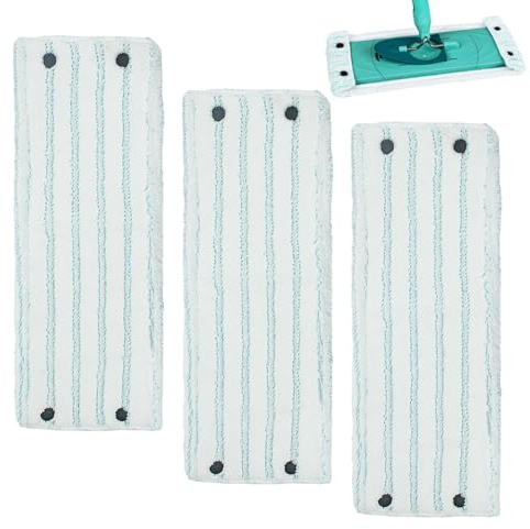 3 Stück Wischmopp Bezug für Leifheit Combi/Clean Twist M Micro Duo, Mikrofaser Reinigungstücher Ersatz Zubehör für alle Bodenarten, umweltfreundliche Reinigung