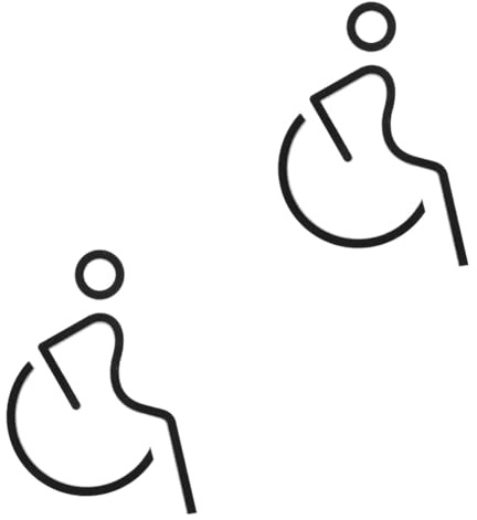 Alipis 2 Pièces Signalisation de Toilettes pour Personnes Handicapées Autocollant Décalque pour Plaque Indication Wc Accessible Panneau Acrylique Noir Mat pour Toilettes Publiques