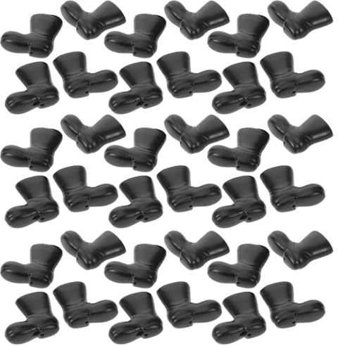 Homoyoyo Mini Santa Boots Decorations 100pcs Bulk – Black Mini Boot Ornaments for Christmas Tree, Party & Craft Projects, Tiny Shoe Hanging Decorations for DIY & Holiday Table Decor Black