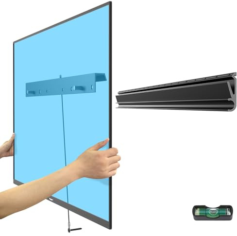 Aetubree TV Wandhalterung, Flachbildfernseher von 26-55 Zoll, für Gipskartonwände ohne Schrauben, bohrfrei, einfache Montage, VESA 400 x 400 mm