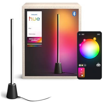 Philips Hue Play Tischleuchte, RGBWWIC LED, 60cm, Mehrfarbige Farbverläufe, Smart Lighting, Alexa, Google Home, Apple Home, TV-Synchronisation erfordert Hue Bridge und Sync Box (separat erhältlich)