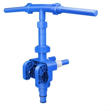 Evenoonest Pool Water Sprinkler, Dual Nozzle Fountain Jet Spray Plastic for Outdoor Pool Cooling Customizable Flow Grey Blue 1 Set(Blue)