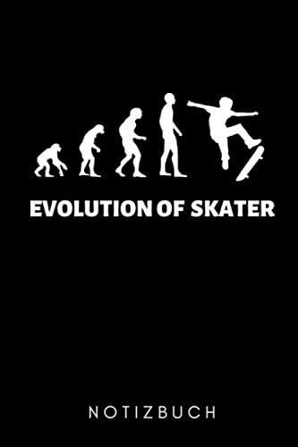 EVOLUTION OF SKATER NOTIZBUCH: A5 WOCHENPLANER Skateboarder Geschenk | Skateboard Buch | Kinder Erwachsene | Skateboarding | für Skateboardfahrer | Geschenke für Jugendliche