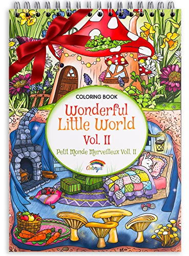 Mandalas für Erwachsene von Colorya - A4 Format - Wonderful Little World Vol II Ausmalbuch - Mandala Malbücher Premium Qualitätspapier, Kein Ausbluten, Einseitiger Druck