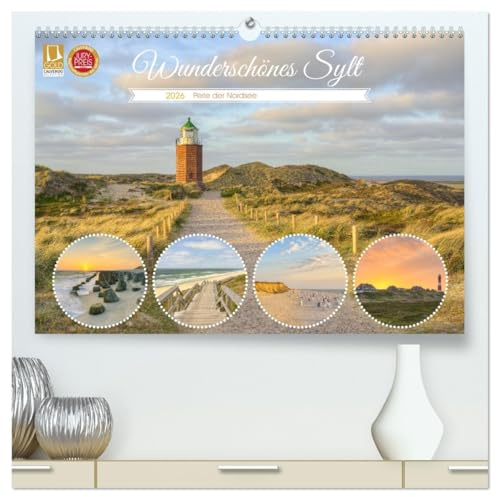 Wunderschönes Sylt - Perle der Nordsee (hochwertiger Premium Wandkalender 2026 DIN A2 quer), Kunstdruck in Hochglanz: Lassen Sie sich verzaubern von ... der Nordseeinsel Sylt (CALVENDO Natur)