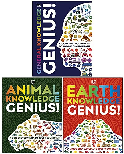 A Quiz Encyclopedia to Boost Your Brain Genius Knowledge 3 Books Collection Set (General Knowledge Genius!, Animal Knowledge Genius! & Earth Knowledge Genius!)