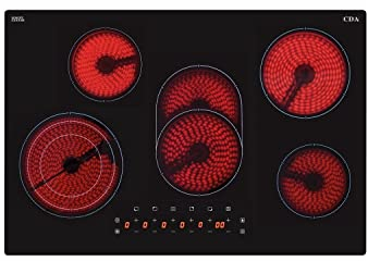 CDA 77cm 5 Zone Ceramic Hob Black
