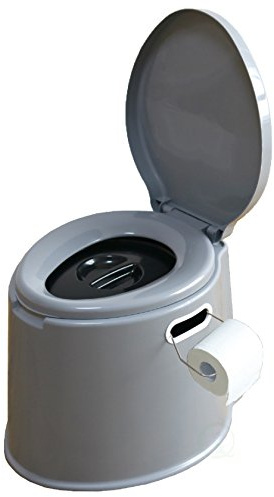 PLAYBERG Portable Travel Toilet with Removable Bucket and Toilet Paper Holder, Lightweight Indoor & Outdoor Porta Potty for Camping, Hiking, RV, Boating and Emergency Use