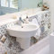 Ambiance Sticker Adhésifs Carrelages Autocollant Ornements Sobres Carreaux de Ciment Carrelage Sticker Mural Salle de Bain et Cuisine | 24 Pièces de 20 x 20 cm