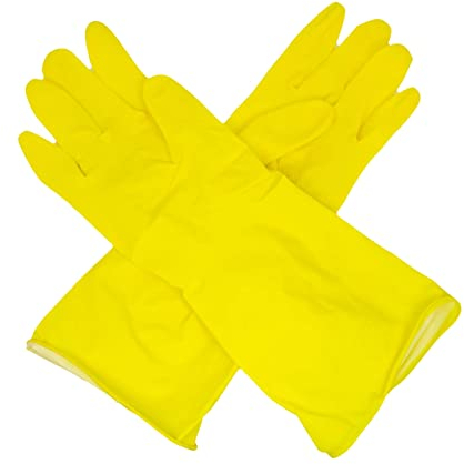 Romed Haushaltshandschuhe gelb 100% Naturlatex (Größe: S, 12 Paar)