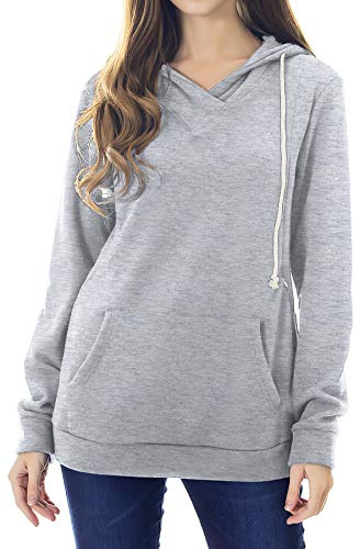 Smallshow Sweater à Capuche d'allaitement Toison Maternité Pull Sweat-Shirt pour Allaitement