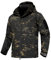 YFNT Herren Taktisch Softshell Fleecejacke Camouflage Hoodie Wandern Winddicht Wasserdicht Mantel Jacken Skijacke, Nacht Tarnung, 4XL