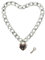 Intimate Lover Heart Chain Necklace Collar Heart Padlock Choker for Men, Women and Pet, Metal