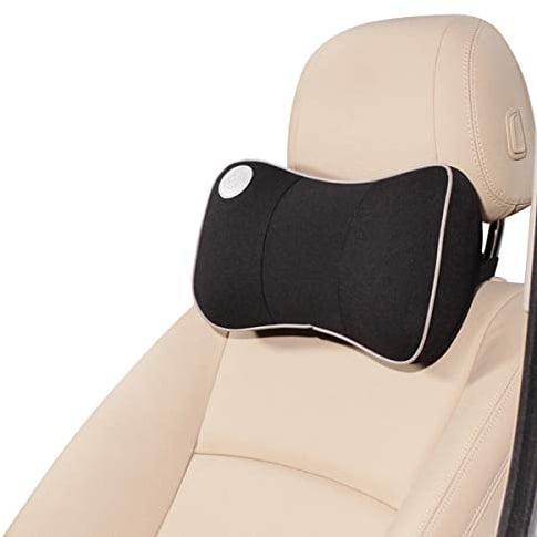 Ergocar Memory-Schaum Nackenkissen - Unteres Rückenstützkissen, Rückenstützkissen Zur Rückenschmerzen Erleichterung für Zuhause, Büro, Auto und Reise (Nackenkissen, Schwarz)