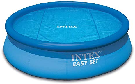Intex 15 Foot Round Easy Set Vinyl Solar Cover for Swimming Pools, Blue (2 Pack)