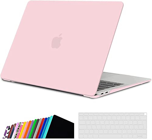 iNeseon Custodia Compatibile con 2021 2020 2019 2018 MacBook Air 13 Retina (A2337 M1/ A2179/ A1932), Plastic Case Cover Rigida e Copertura Tastiera per MacBook Air 13 Pollici, Quarzo Rosa