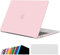 iNeseon Hülle Kompatibel mit MacBook Air 13 Zoll (A2337 M1 A2179 A1932), Plastik Case Cover Hartschale Schutzhülle + Tastaturschutz für MacBook Air 13 Retina Released 2018-2021, Rose Quartz
