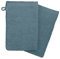 Atmosphera - Lot de 2 Gants de Toilette - Coton 450 GR/m² - Bleu Orage 15x21 cm