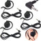 EXMAX 3 pcs 3.5mm Wired Headphones Right-Side Earphone One Ear Ear-Hook Headphone for EXD-101 ATG-100T Wireless Tour Guide Receiver Radio Podcast Laptop MP3 Earphone (right)