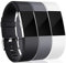 INF Sport und Fitness Armband für Fitbit Charge2,3er Pack schwarz/grau/weiß Silikon