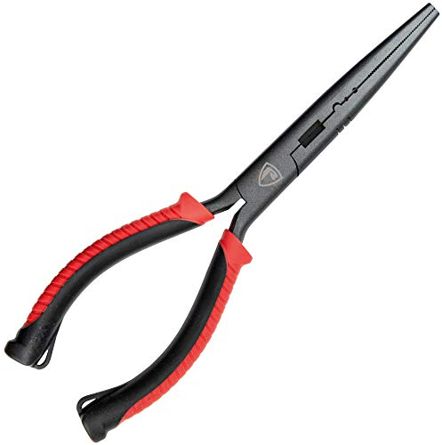 Fox Rage Pike Predator Fishing Carbon Steel Gunmetal Grey Long Nose Pliers 8.5 Ergonomic Handles
