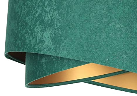 BPS Koncept Galaxy E27 Rubin Pendelleuchte, 50 cm Durchmesser, Grün/Goldene