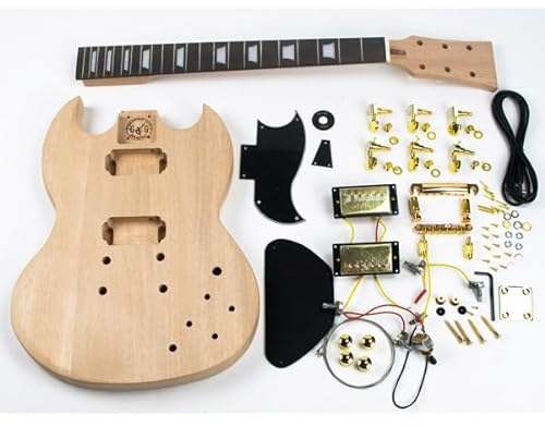 Gitarre im Set – S – Double Cut Gold, Mahagoni