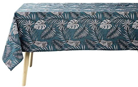 Douceur d'Intérieur, Tischdecke, rechteckig, 140 x 240 cm, Polycotton, Bedruckt, Puebla Emerald