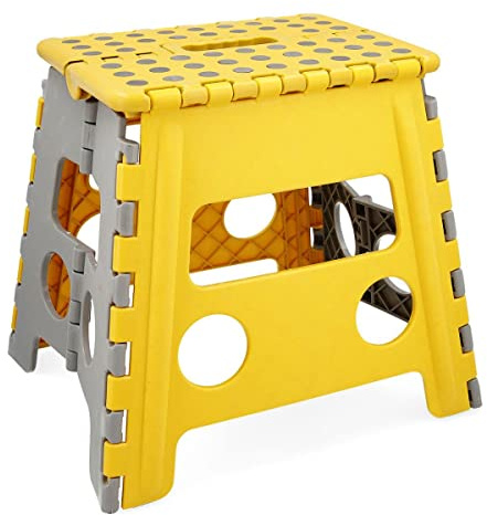 Quid Daily Klapphocker, 29 x 22 x 32 cm, Polypropylen | Gelb, PP - Polypropylen, 29 x 22 x 32 cm