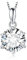 JewelryPalace Rundschliff 2ct Moissanite Solitär Kette Anhänger, Simulierter Diamant Braut Schmuck Set, Halskette Damen Silber 925 Collier Damen mit Stein, Schmuck Mädchen Geschenk für Frauen 45CM H-J