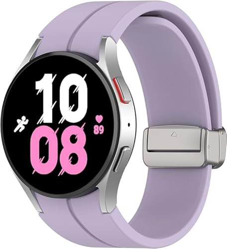 Galaxy Watch 4 40mm/44mm Bracciale, Banda di Braccio Sportivo per Samsung Galaxy Watch 5 40mm/44mm, Galaxy Watch 5 Pro 45mm, Galaxy Watch 4 classici 42mm/46mm, 20 mm Braccialetti di Silicone, Porpora