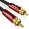SOUNDFAM 1M Cinch Subwoofer Kabel PREMIUM RCA Digitales Audio Koaxial Kabel - Vergoldete Stecker