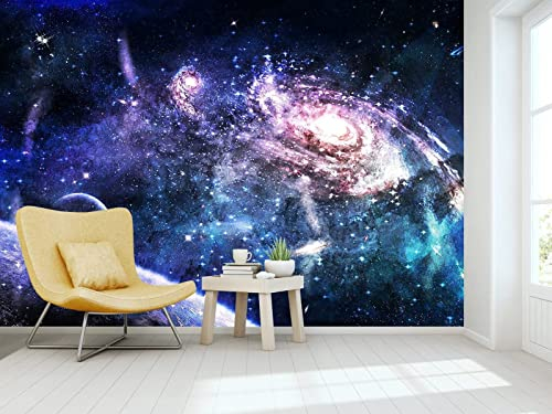 Fototapete 3D Tapete Universum Weltraum Fototapete 3D Effekt Wandtapete Vliestapete Wandbilder XXL Wanddeko Tapeten